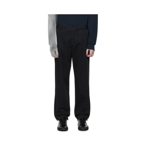 Button-Closure Straight-Leg Trousers