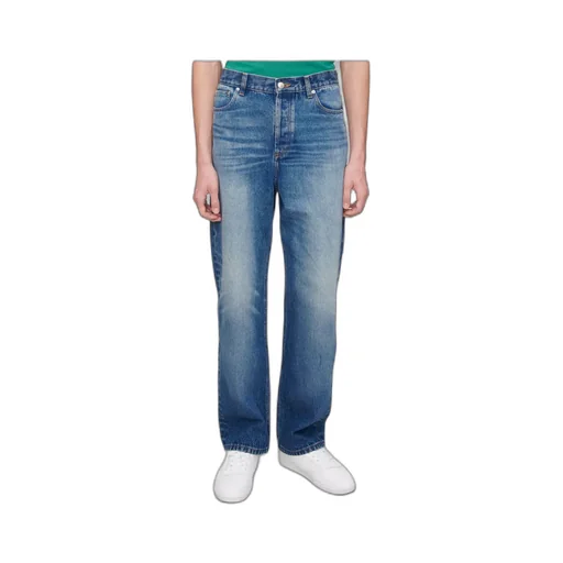 Button Detailed Straight Leg Jeans