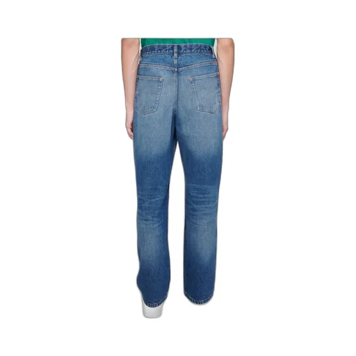 Button Detailed Straight Leg Jeans