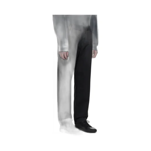 Button-Closure Straight-Leg Trousers
