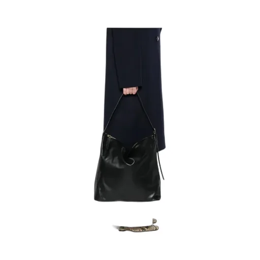Logo Printed Zipped Tote Bag