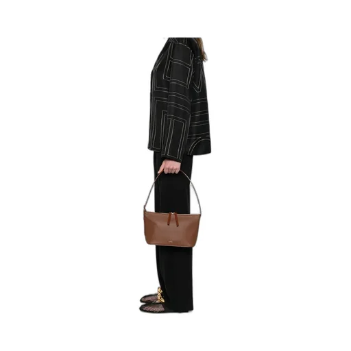 Vera Logo Embossed Shoulder Bag
