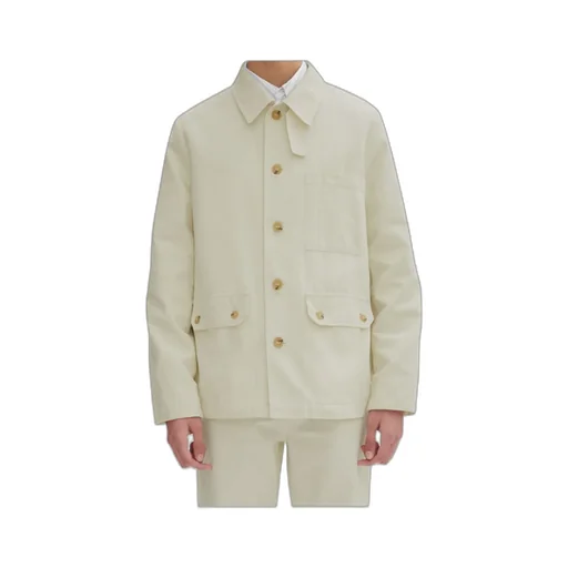 Long-Sleeved Button-Up Jacket