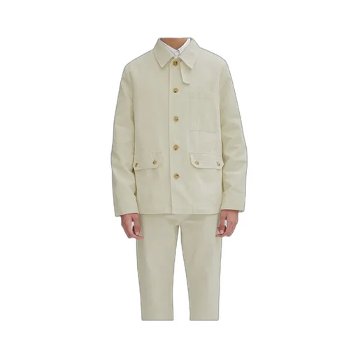 Long-Sleeved Button-Up Jacket