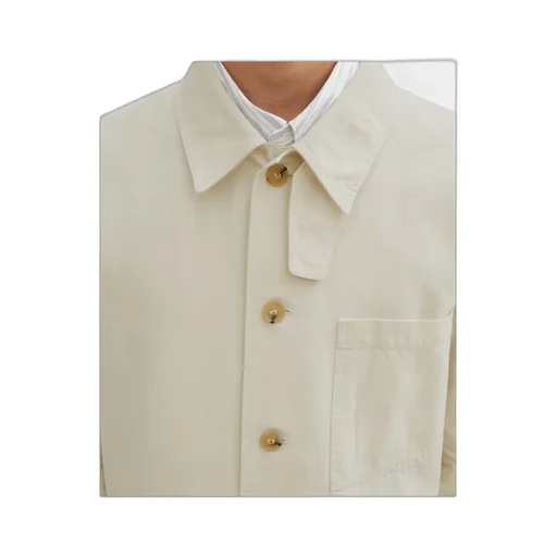 Long-Sleeved Button-Up Jacket
