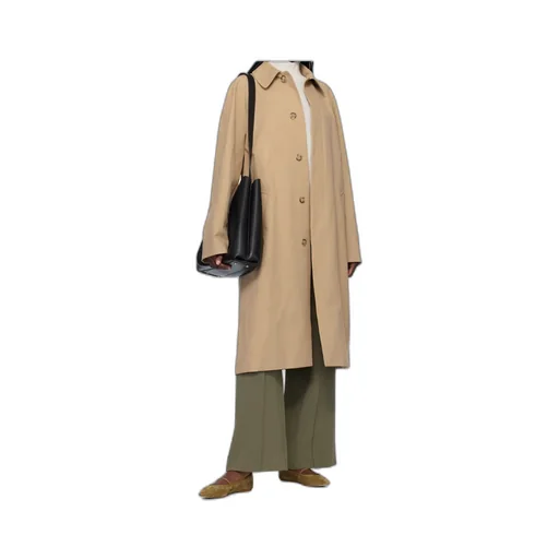 Concealed-Fastening Trench Coat