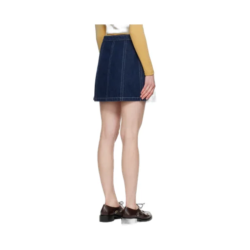Denim Pipa Mini Skirt
