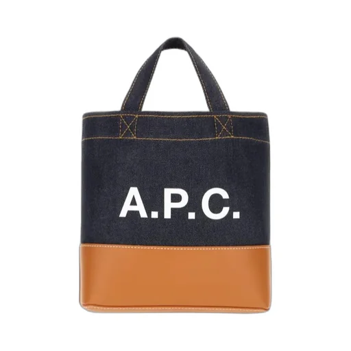 Logo Printed Panelled Tote Bag