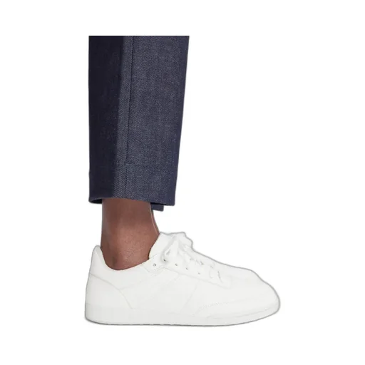 Round-Toe Lace-Up Sneakers