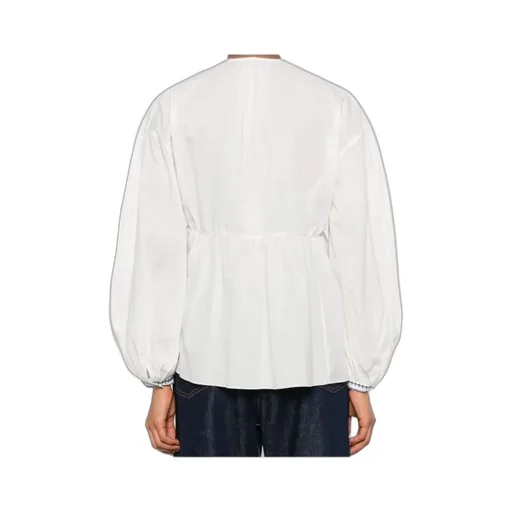 V-Neck Short-Sleeved Blouse