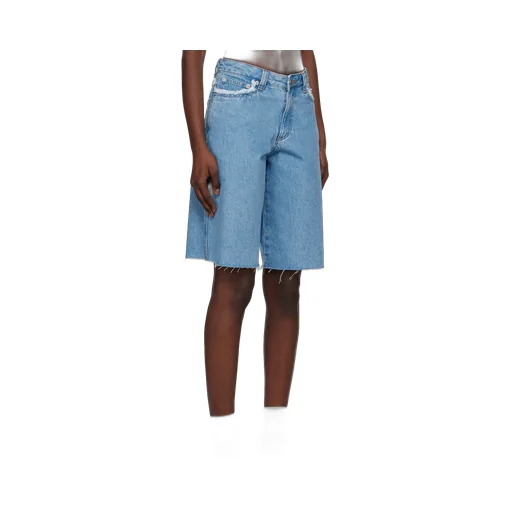 Frayed Detailing Denim Shorts