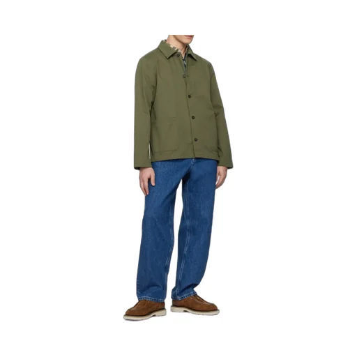 Logo Patch Straight Leg Jeans