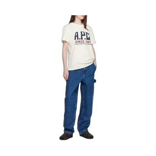 Logo Patch Straight Leg Jeans
