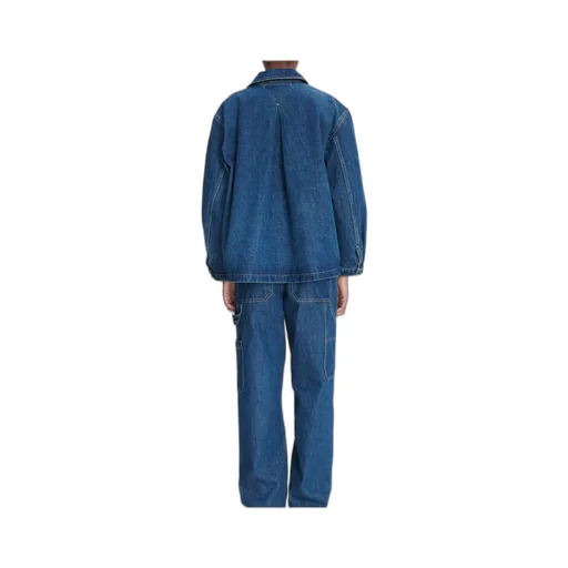 Buttoned Long-Sleeved Denim Jacket