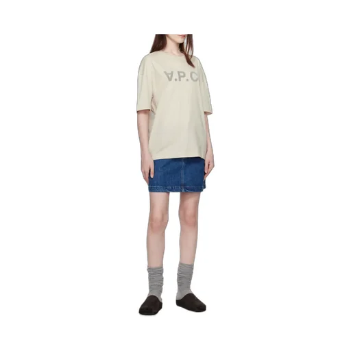 Logo-Patch Denim Skirt