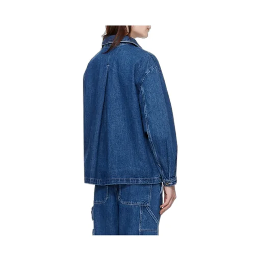 Buttoned Long-Sleeved Denim Jacket