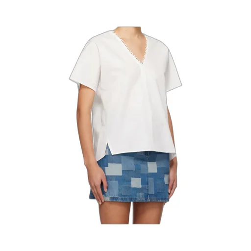 V-Neck Pleated Detail Blouse