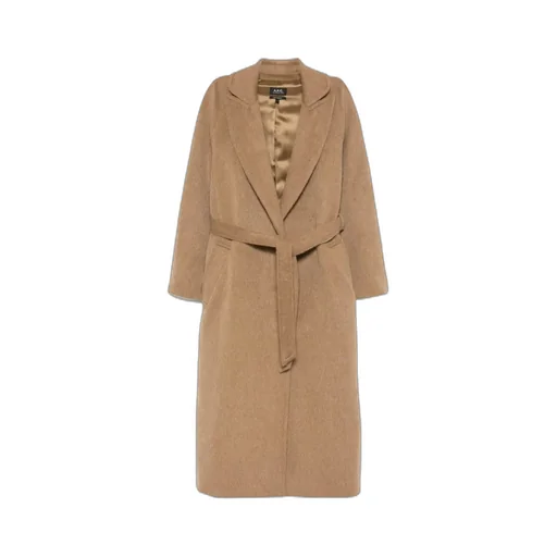 Straight Hem Belted Coat
