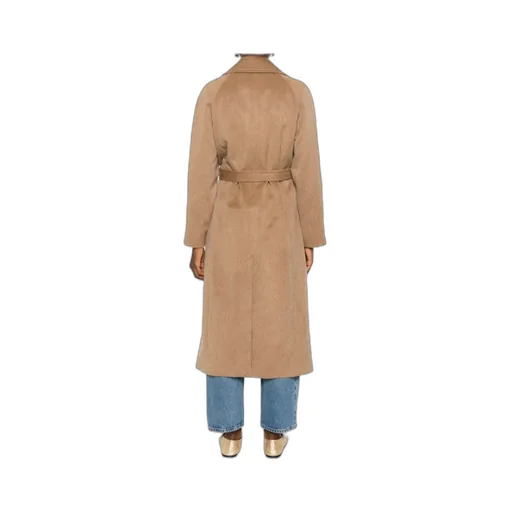 Straight Hem Belted Coat