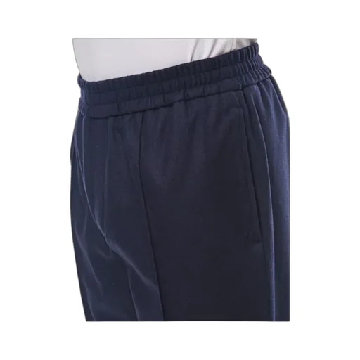 Elastic Waist Tapered Leg Trousers
