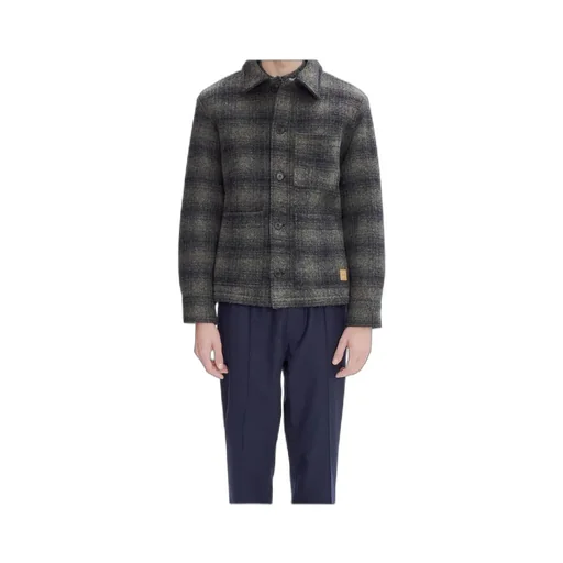 Checked Logo Patch Jacket