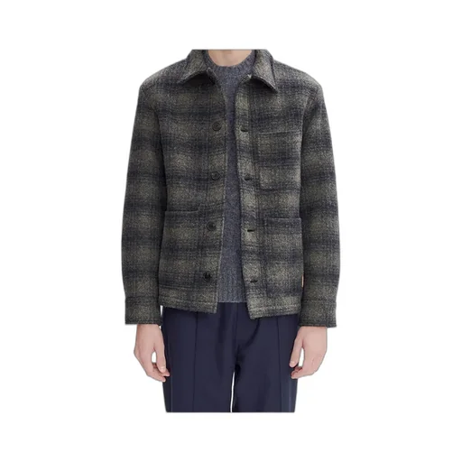 Checked Logo Patch Jacket