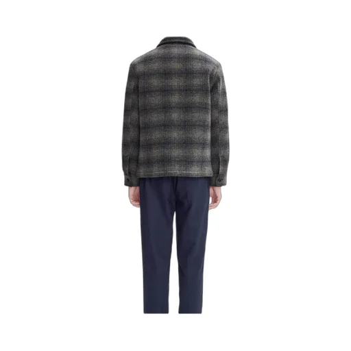 Checked Logo Patch Jacket