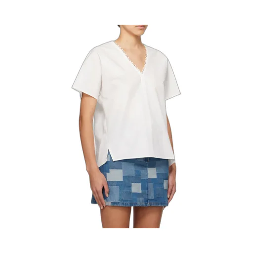 V-Neck Pleated Detail Blouse