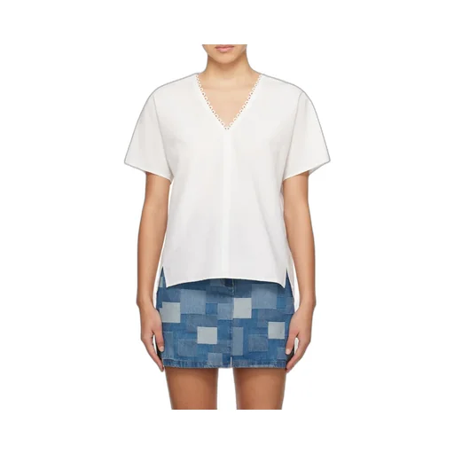 V-Neck Pleated Detail Blouse