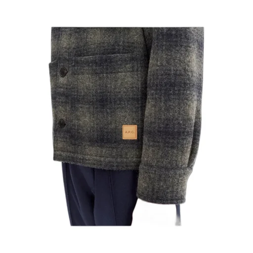 Checked Logo Patch Jacket