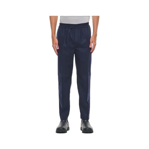 Elastic Waist Tapered Leg Trousers