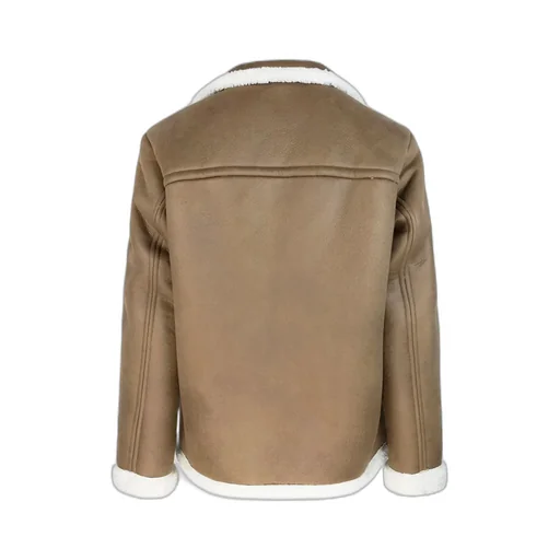 Single-Breasted Shearling Coat