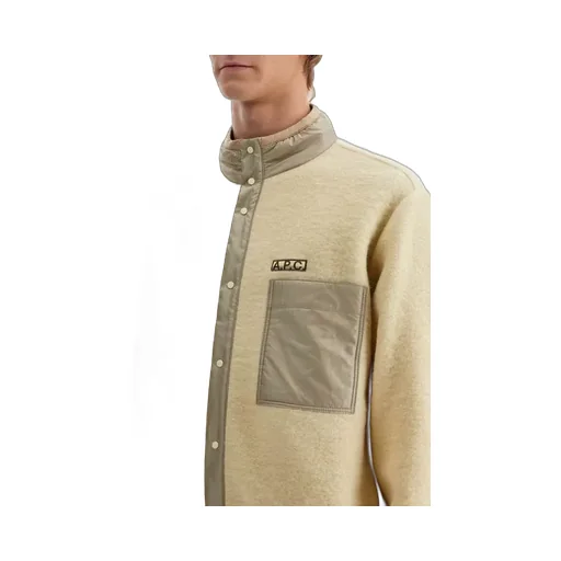 Logo Patch High Neck Overshirt
