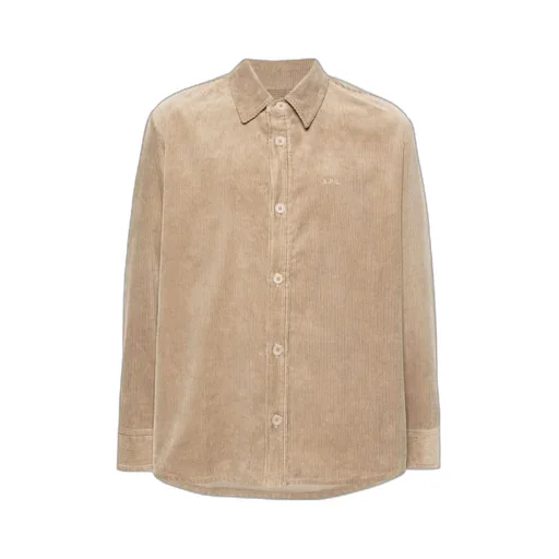 Bobby Logo Embroidered Corduroy Shirt