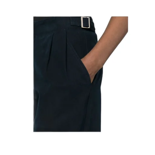 Pleat-Detail Wide-Leg Cotton Trousers