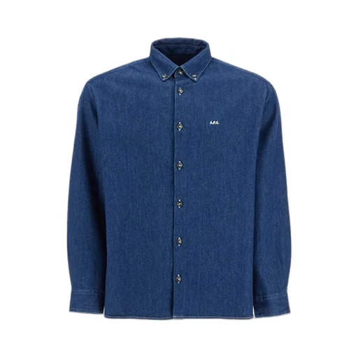 Mathias Buttoned Long-Sleeved Denim Shirt