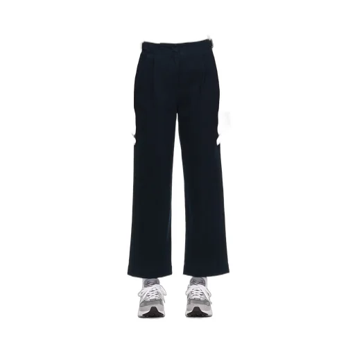 Pleat-Detail Wide-Leg Cotton Trousers
