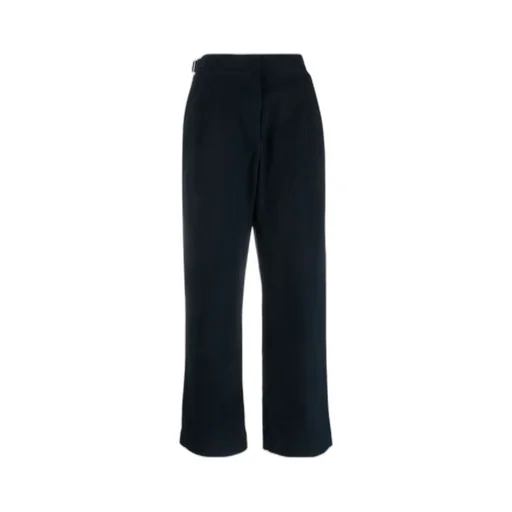 Pleat-Detail Wide-Leg Cotton Trousers