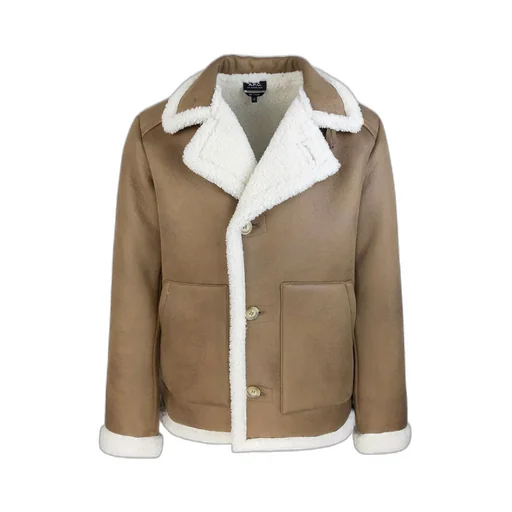 Single-Breasted Shearling Coat