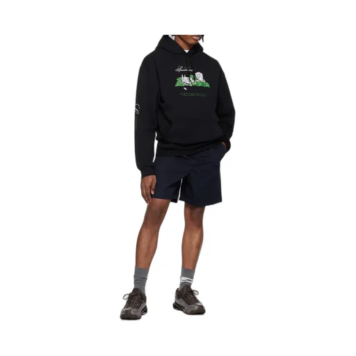 Logo Embroidered Long-Sleeved Hoodie