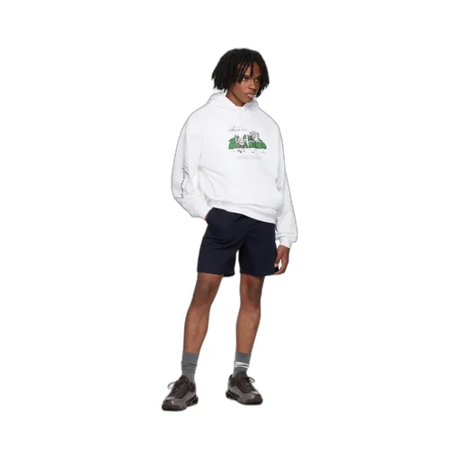 Logo Embroidered Long-Sleeved Hoodie