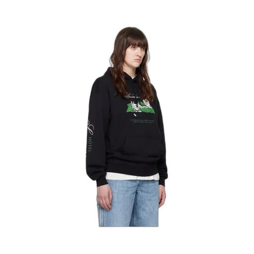 Logo Embroidered Long-Sleeved Hoodie