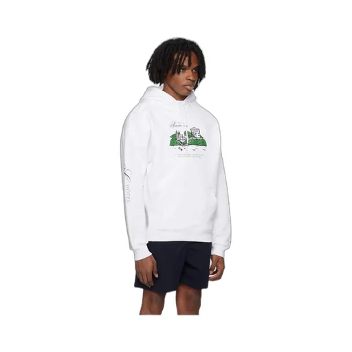 Logo Embroidered Long-Sleeved Hoodie