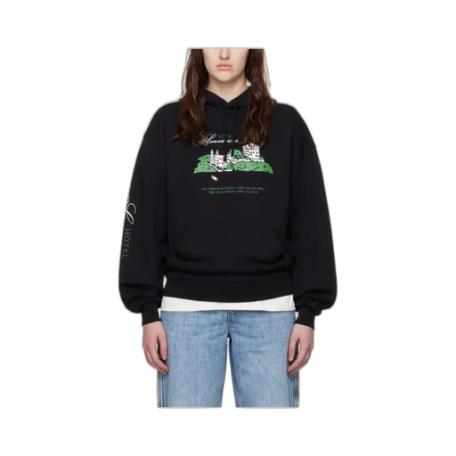 Logo Embroidered Long-Sleeved Hoodie