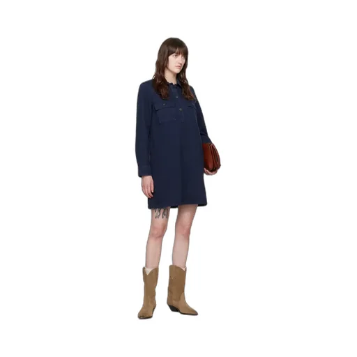 Pocket-Flap Shirt Dress
