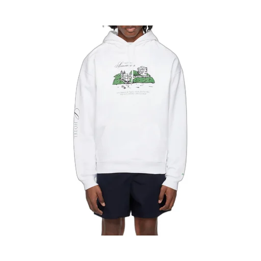 Logo Embroidered Long-Sleeved Hoodie
