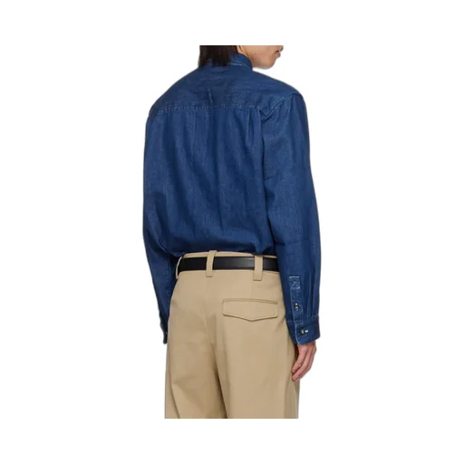 Mathias Buttoned Long-Sleeved Denim Shirt