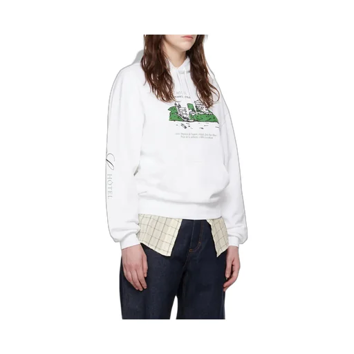 Logo Embroidered Long-Sleeved Hoodie