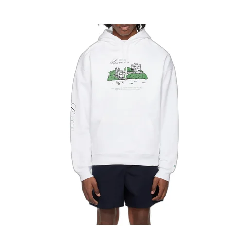 Logo Embroidered Long-Sleeved Hoodie
