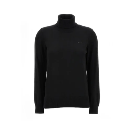 Logo Embroidered Turtleneck Knit Jumper